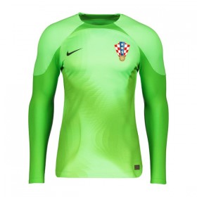 Camiseta Croacia Portero Primera Copa Mundo 2022 Verde L/S